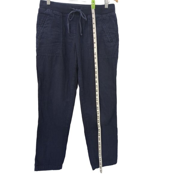 Talbots Pull On Pants Womens 6 Blue Drawstring Waist Pockets Casual‎ - Picture 8 of 10